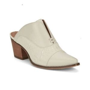 Nocona $118 Damita Pearl Cowhide Western Boho Mule Boots Womens 8 NEW